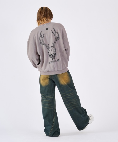 RE730 トレーナー スウェット スカルビンテージ古着系トレーナー