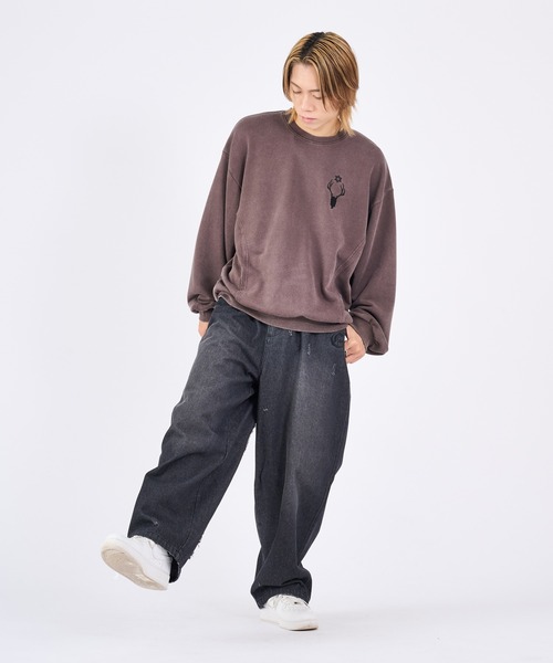 古着　ヴィンテージ　sweat スウェット　トレーナー　シロクマ　個性派 古着 90s USA製 Eddie Bauer シロクマ 雪山 ヘビーウェイト スウェット