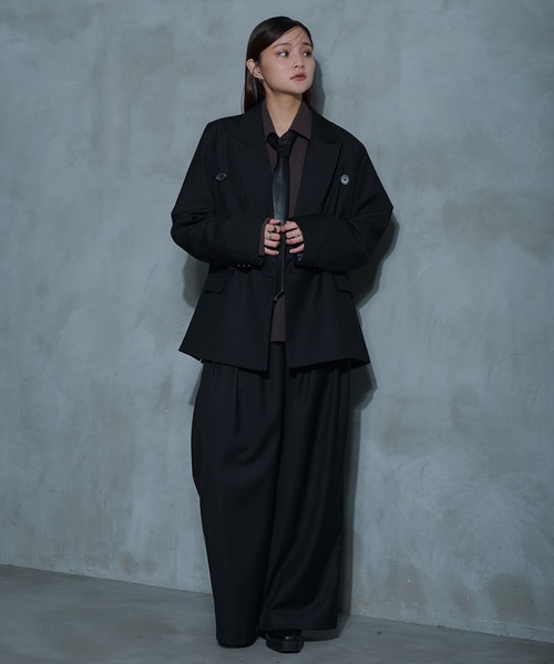 Ellno Loset（エルノロゼット） スラックス 3タックアソートワイド