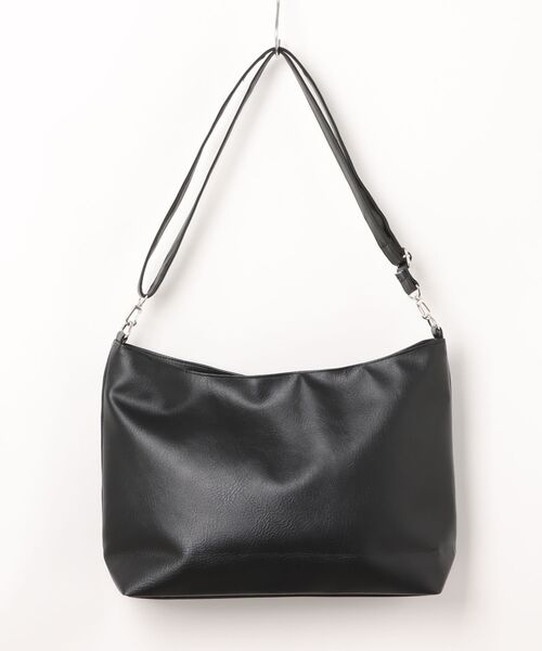 NULL ショルダーバッグ 「nl」PU ショルダーバッグ メンズ レディース