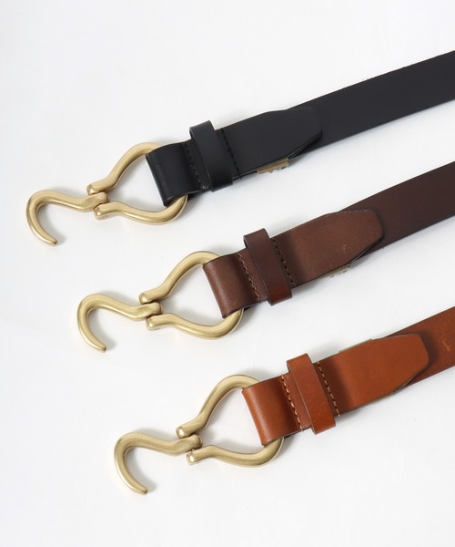 Lee（リー） ベルト 30mm フック型バックル 本革 レザーベルト メンズ