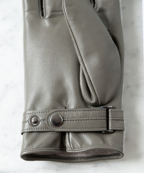 「BUFFALO BOBS」 手袋 FREE グレイッシュベージュ メンズ_画像7