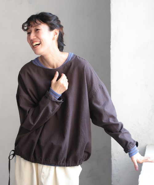 「soulberry」 長袖ニット LL ブラック×グレー レディース_画像2