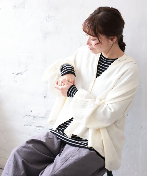 「soulberry」 長袖ニット LL ブラック×グレー レディース_画像7