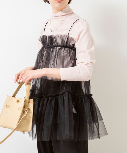 キャミソール ウォッシャブルチュール2WAYブラウス UNITED ARROWS