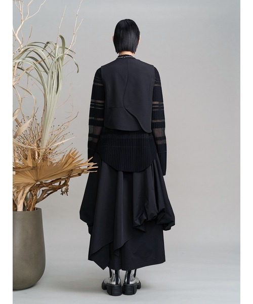UN3D.（アンスリード） ニット セーター COLOR BLOCK PLEATS KNIT