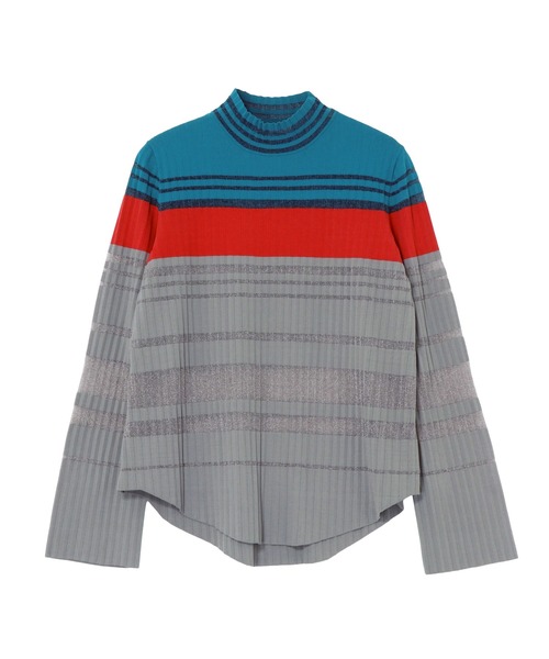 UN3D.（アンスリード） ニット セーター COLOR BLOCK PLEATS KNIT