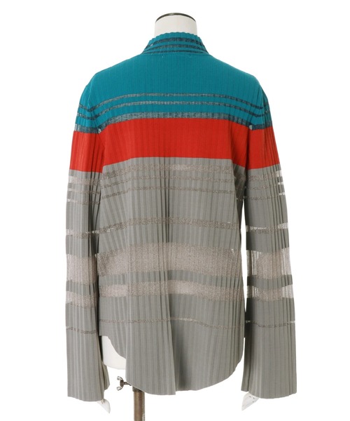 UN3D.（アンスリード） ニット セーター COLOR BLOCK PLEATS KNIT