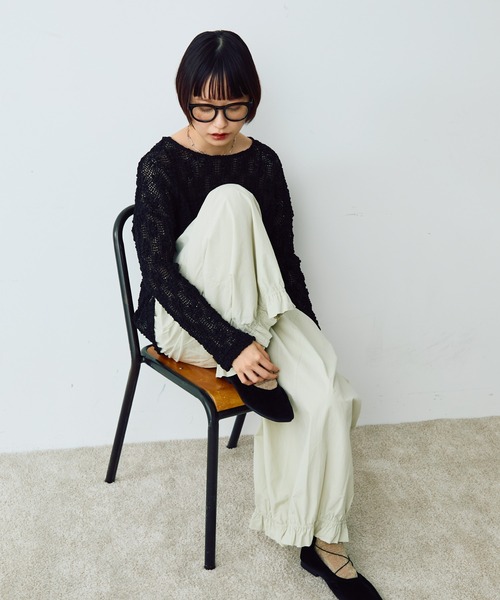 「Crisp」 長袖カットソー FREE ブラック レディース_画像4