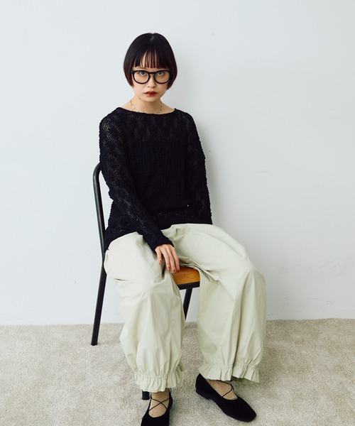 「Crisp」 長袖カットソー FREE ブラック レディース_画像5