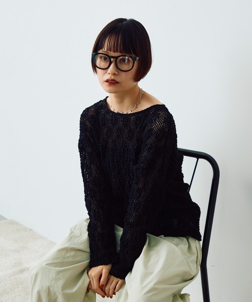 「Crisp」 長袖カットソー FREE ブラック レディース_画像6