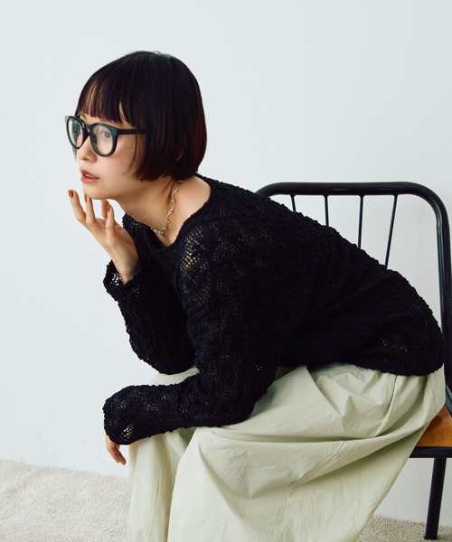 「Crisp」 長袖カットソー FREE ブラック レディース_画像7