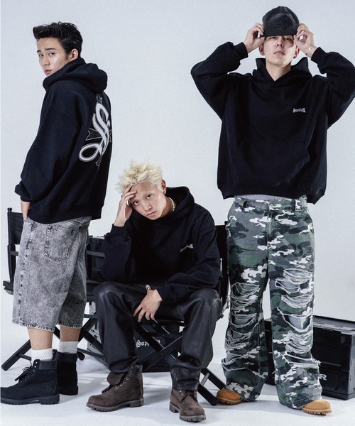 「SUPPLIER」 プルオーバーパーカー M ブラック メンズ_画像3