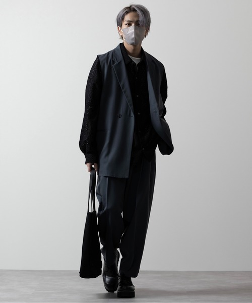 「CLEL」 長袖シャツ S チャコールグレー メンズ_画像8