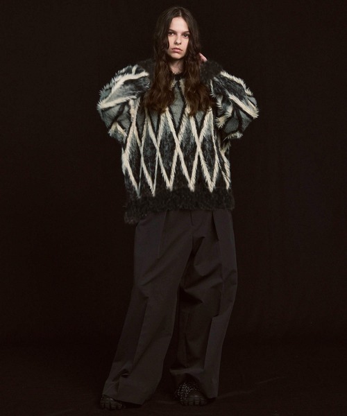 「MAISON SPECIAL」 長袖ニット 2 グレー メンズの画像