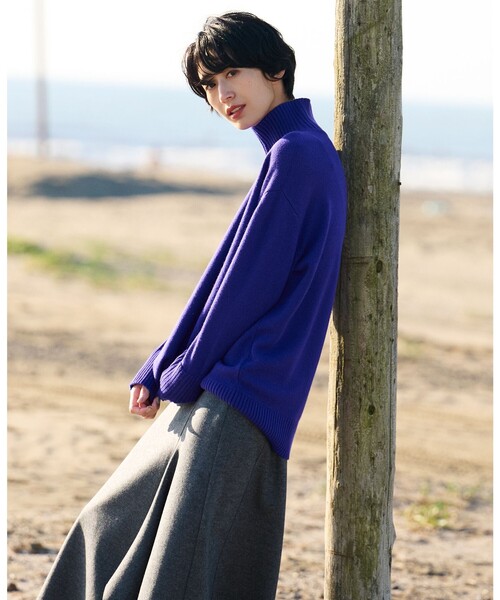 「ICB」 長袖ニット X-SMALL ブルー レディース_画像5