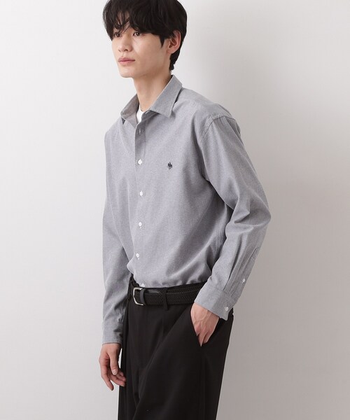 TLINE MARKANDLONA グレーシャツ THE SHOP TK シャツ 「POLO BCS 別注」 アソート長袖シャツ ストライプ