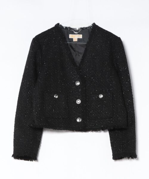 [美品] MICHAEL KORS 毛100% ツイード　セットアップ　スーツ カラーレスラメツイードジャケット／セットアップ対応／洗える | MK