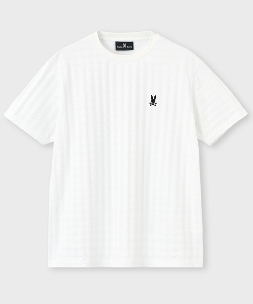サイコバニー★バニー総柄★薄手ストレッチ★ポロシャツ【メンズ サイズL】 Psycho Bunny（サイコバニー） tシャツ リンクスニット 千鳥格子柄T