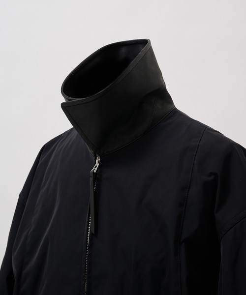 ブルゾン アウター 「STUDIOUS」Leather collar Balloon Blouson メンズの画像