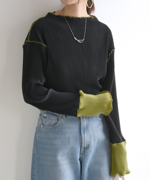 「and it_」 長袖カットソー M-L ベージュ レディース_画像4