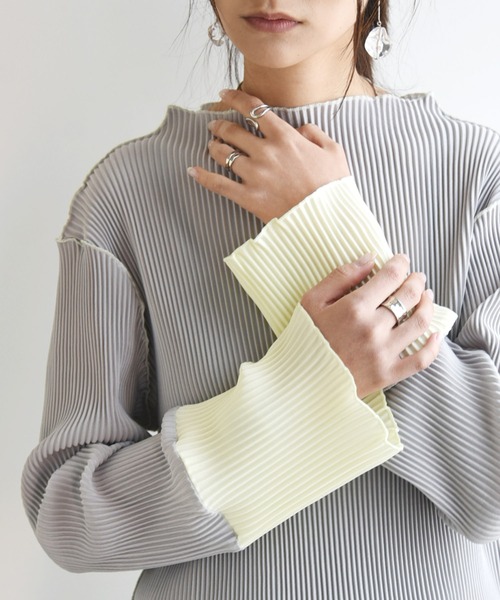 「and it_」 長袖カットソー M-L ベージュ レディース_画像7