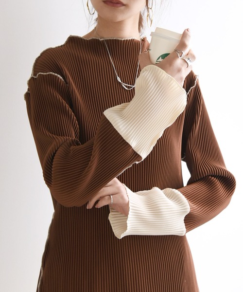 「and it_」 長袖カットソー M-L ベージュ レディース_画像8