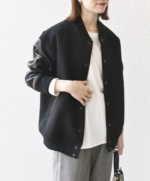 「SHIPS any」 スタジャン ONE SIZE ベージュ レディースの画像