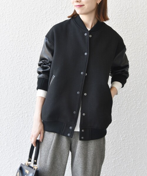 「SHIPS any」 スタジャン ONE SIZE ベージュ レディースの画像