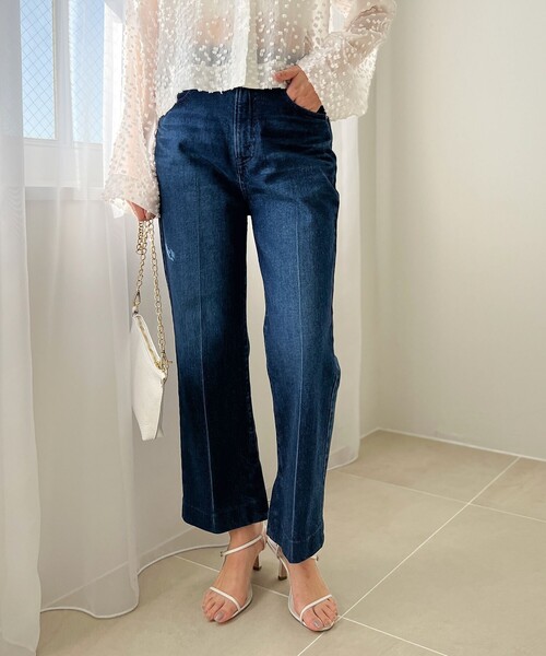 「Rie Miller」 デニムパンツ X-SMALL インディゴブルー レディース_画像2