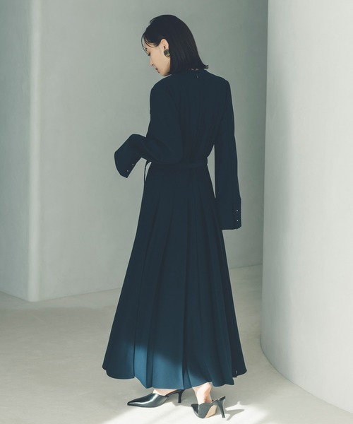 「anuans」 長袖ワンピース MEDIUM ホワイト系その他 レディースの画像