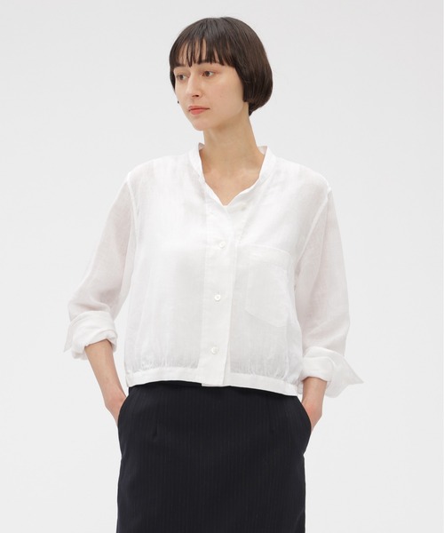 ブラウス シャツ LINEN VOILE レディースの画像