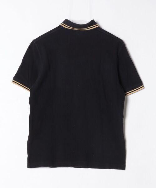 「FRED PERRY」 ワンポイント半袖ポロシャツ 36 ネイビー レディース_画像2