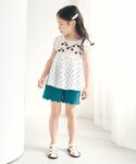 パンツ 「接触冷感」ひんやりスカラップショート...の詳細画像1