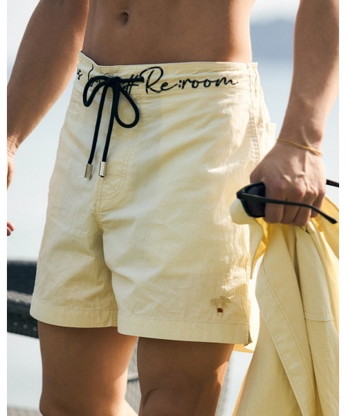 SUNS by #Re:room 水着 ウエストロゴウォッシュドカラーボードショーツ