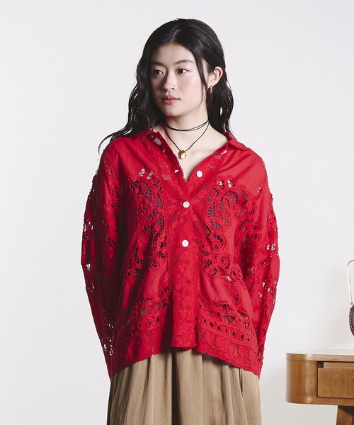 ROSE BUD（ローズバッド） ブラウス シャツ (mag.by c)BATTEN LACE