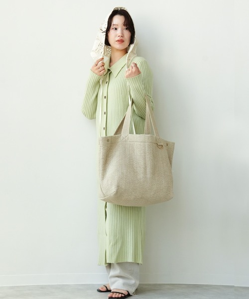 トートバッグ R0461_ヌビトートバッグ（底板付き） L レディース