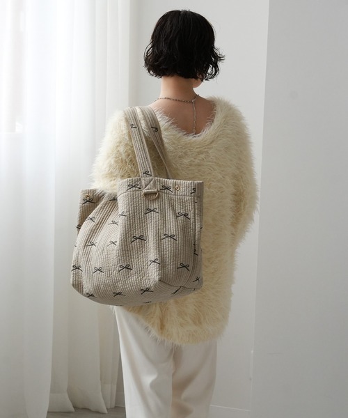 トートバッグ R0461_ヌビトートバッグ（底板付き） L レディース