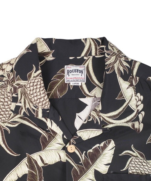 アロハシャツ シャツ 半袖 「UT208」「HOUSTON/ヒューストン」MADE IN JAPAN RAYON ALOHA SHIRT PINEAPPLE 41351 メンズ レディース | HOUSTON | 08
