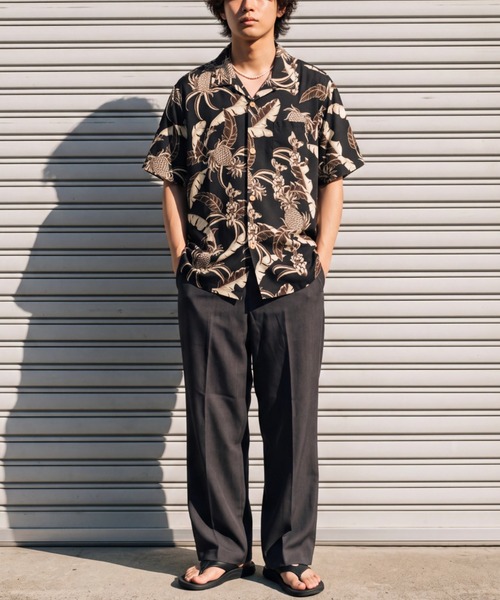 アロハシャツ シャツ 半袖 「UT208」「HOUSTON/ヒューストン」MADE IN JAPAN RAYON ALOHA SHIRT PINEAPPLE 41351 メンズ レディース | HOUSTON | 03