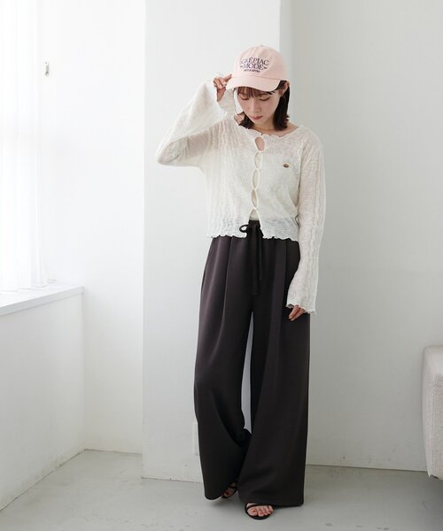 ワイドパンツ パンツ 「WEB限定」イージーカラーパンツ レディース | Discoat | 15