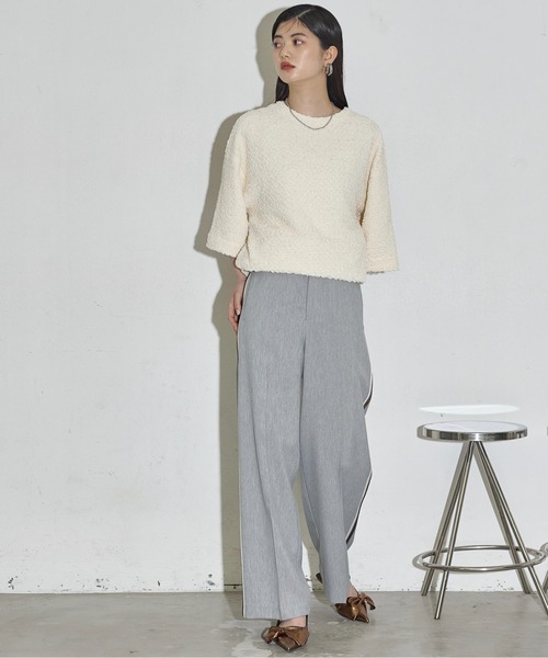 「THE YOn」 スラックス M サックスブルー レディース_画像4