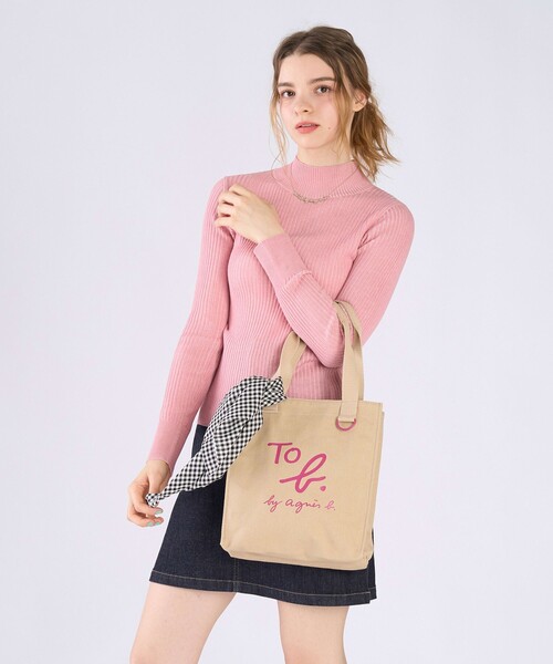 【新品未使用】 agnès b. トートバッグ ベージュ ピンク To b. by agnes 「To b.」 トートバッグ FREE ベージュ レディース
