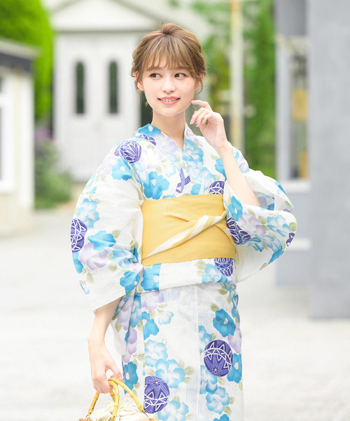 bonheur saisons（ボヌールセゾン） 浴衣 浴衣3点セット （浴衣＋帯＋