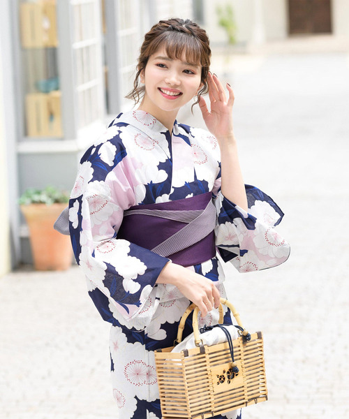 【新品】 bonheur saisons 浴衣単品 bonheur saisons （Prices down）浴衣 レディース レトロ