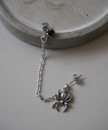 チェーンデザイン ピアス(片耳用) 6チェーンフープ：with stone