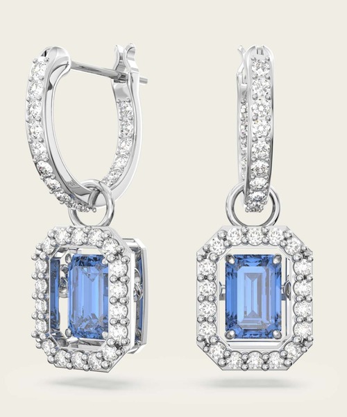 スワロフスキー♥Swarovski Una ピアス オクタゴン 美品 箱付き SWAROVSKI ピアス 「公式」「スワロフスキー」Una ドロップ