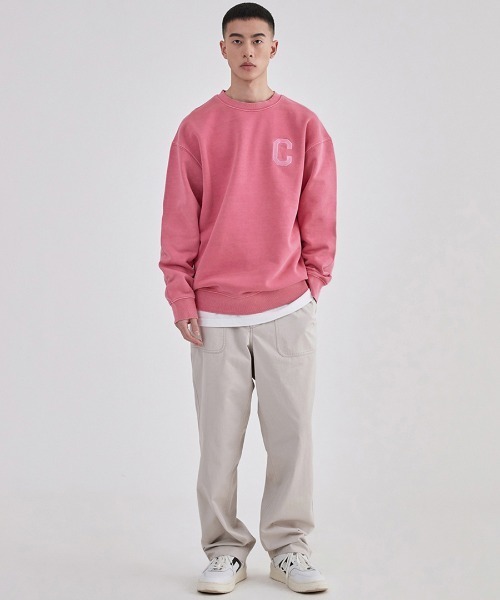 大人気★COVERNAT★C Logo Sweatshirt(Cロゴ起毛スウェット/3色) MUSINSA | COVERNAT Brushed multi-logo sweatshirt blue