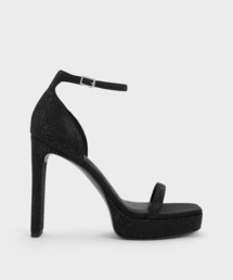 CHARLES ＆ KEITH サンダル クリスタル アンクルストラップ