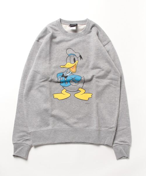 トレーナー スウェット Disney/DonaldDuck/Vintage/スウェット/sweat/杢グレー/ヴィンテージ/ディズニー/ドナルドダッグ Disney/DonaldDuck/Vintage/スウェット/sweat/杢グレー